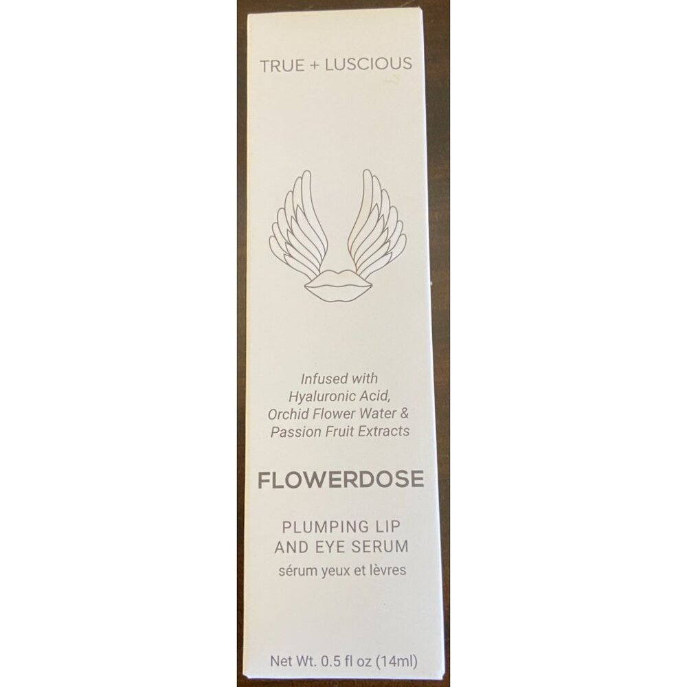 True + Luscious Flowerdose Hydrating 2-in-1 Lip Plumping & Eye Serum 14ml .5 oz